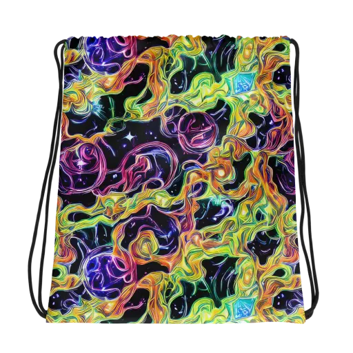 Midnight Chromaflow on a Drawstring Bag