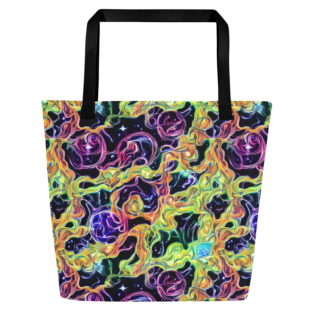 Midnight Chromaflow on Large Tote Bag W/ Pocket — Front