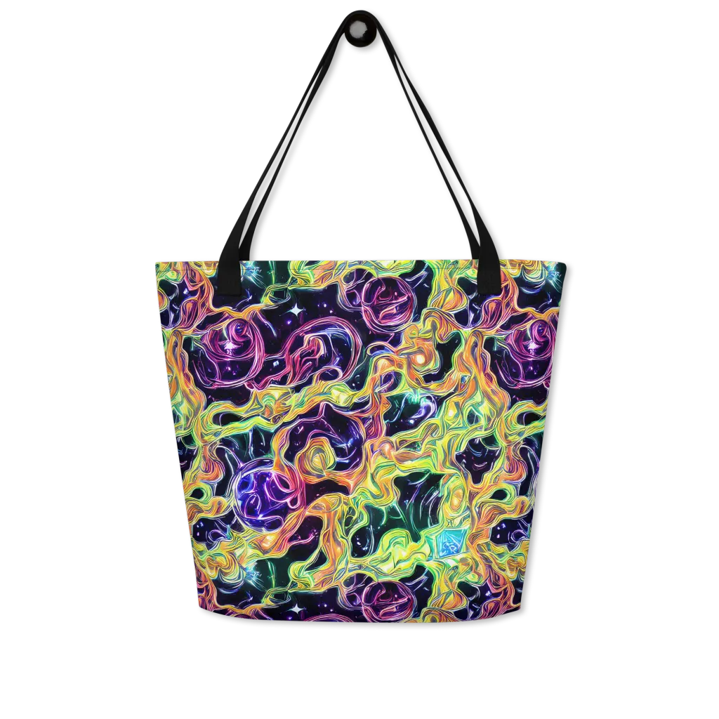 Midnight Chromaflow on Large Tote Bag W/ Pocket — Front