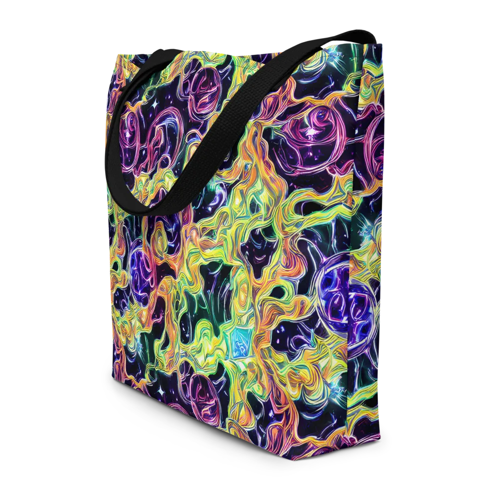 Midnight Chromaflow on Large Tote Bag W/ Pocket — Front