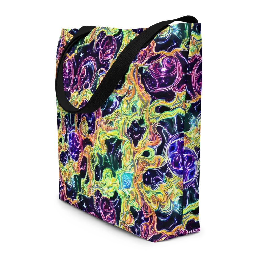 Midnight Chromaflow on Large Tote Bag W/ Pocket — Front