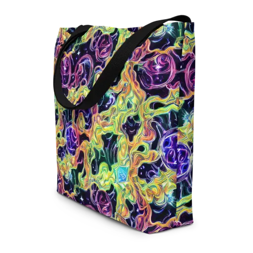 Midnight Chromaflow on a Large Tote Bag W/ Pocket