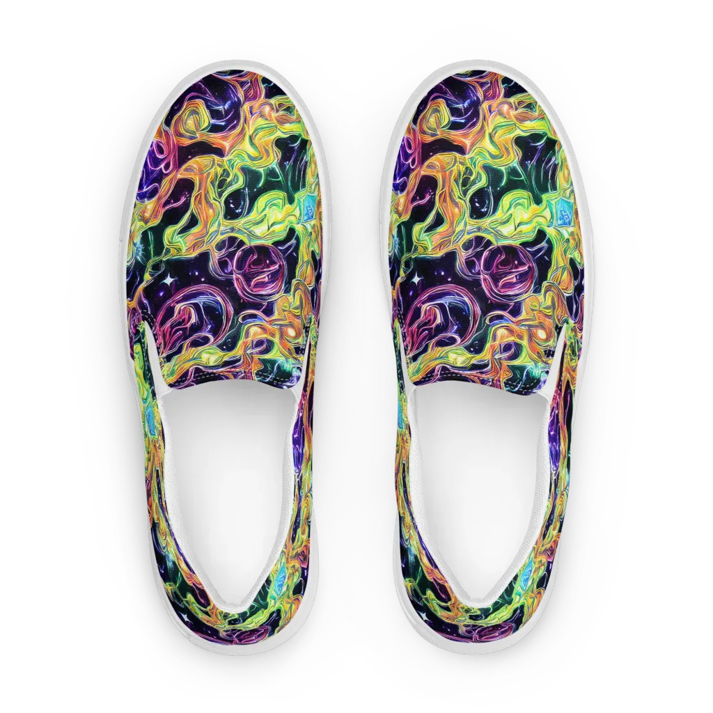 Midnight Chromaflow on Women's Slip-On Canvas Shoes — Front