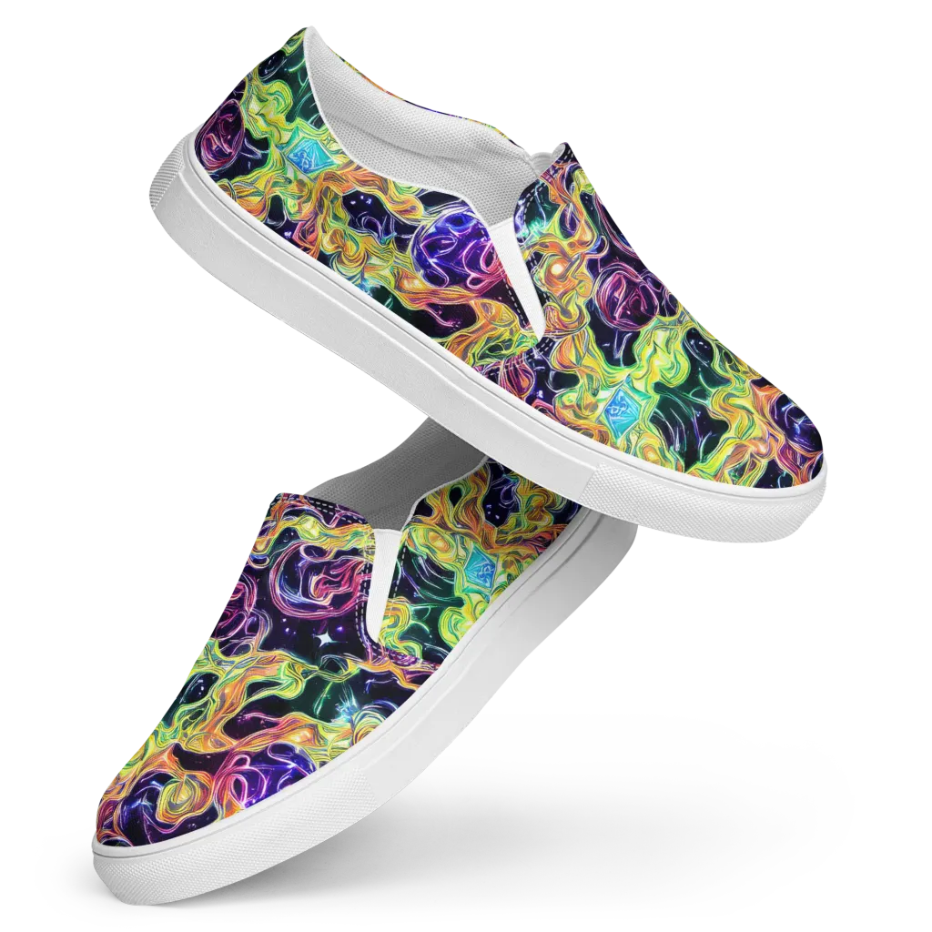 Midnight Chromaflow on Women's Slip-On Canvas Shoes — Front