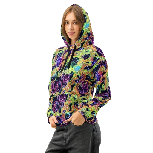 Midnight Chromaflow on a Cotton Hoodie