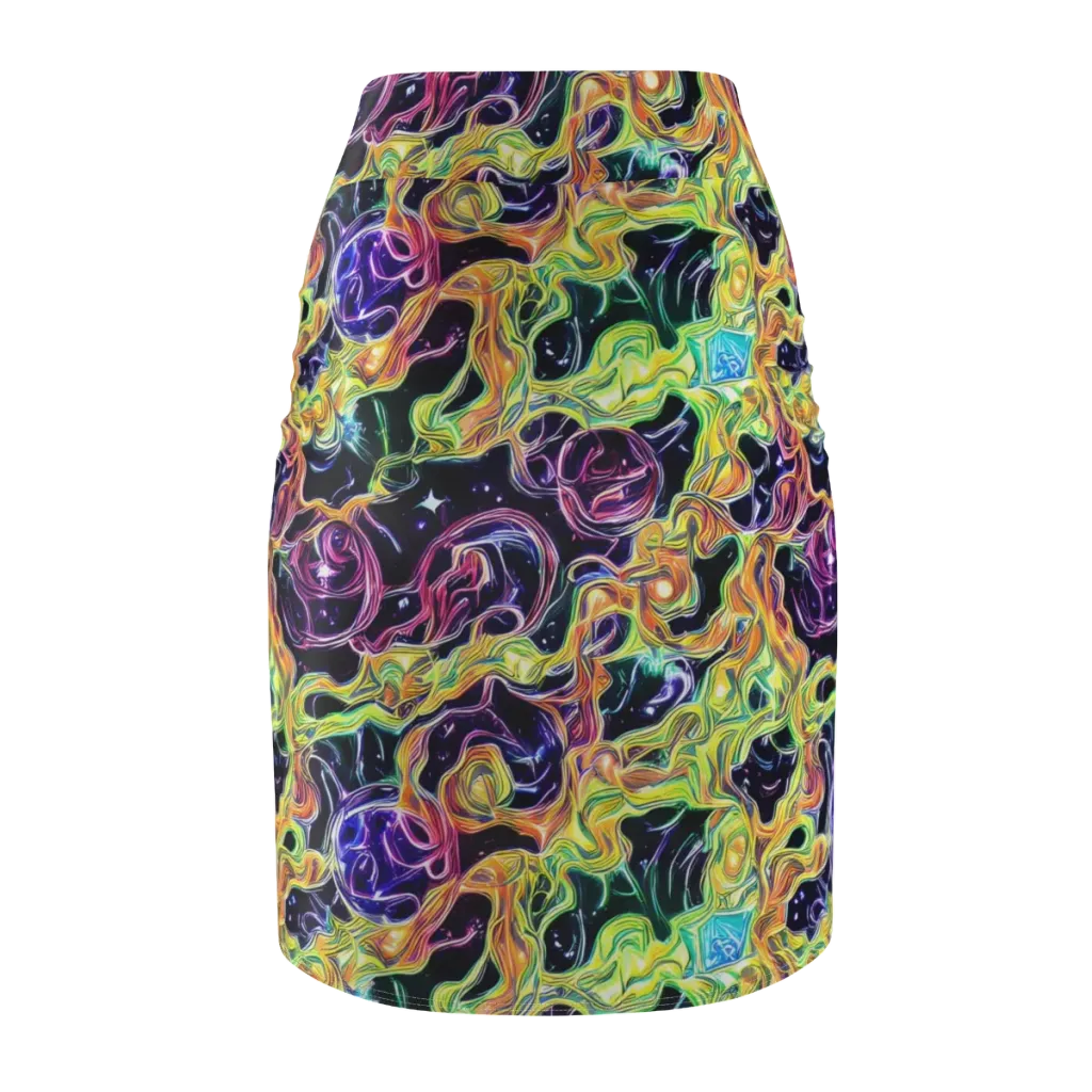 Midnight Chromaflow on Pencil Skirt — Back