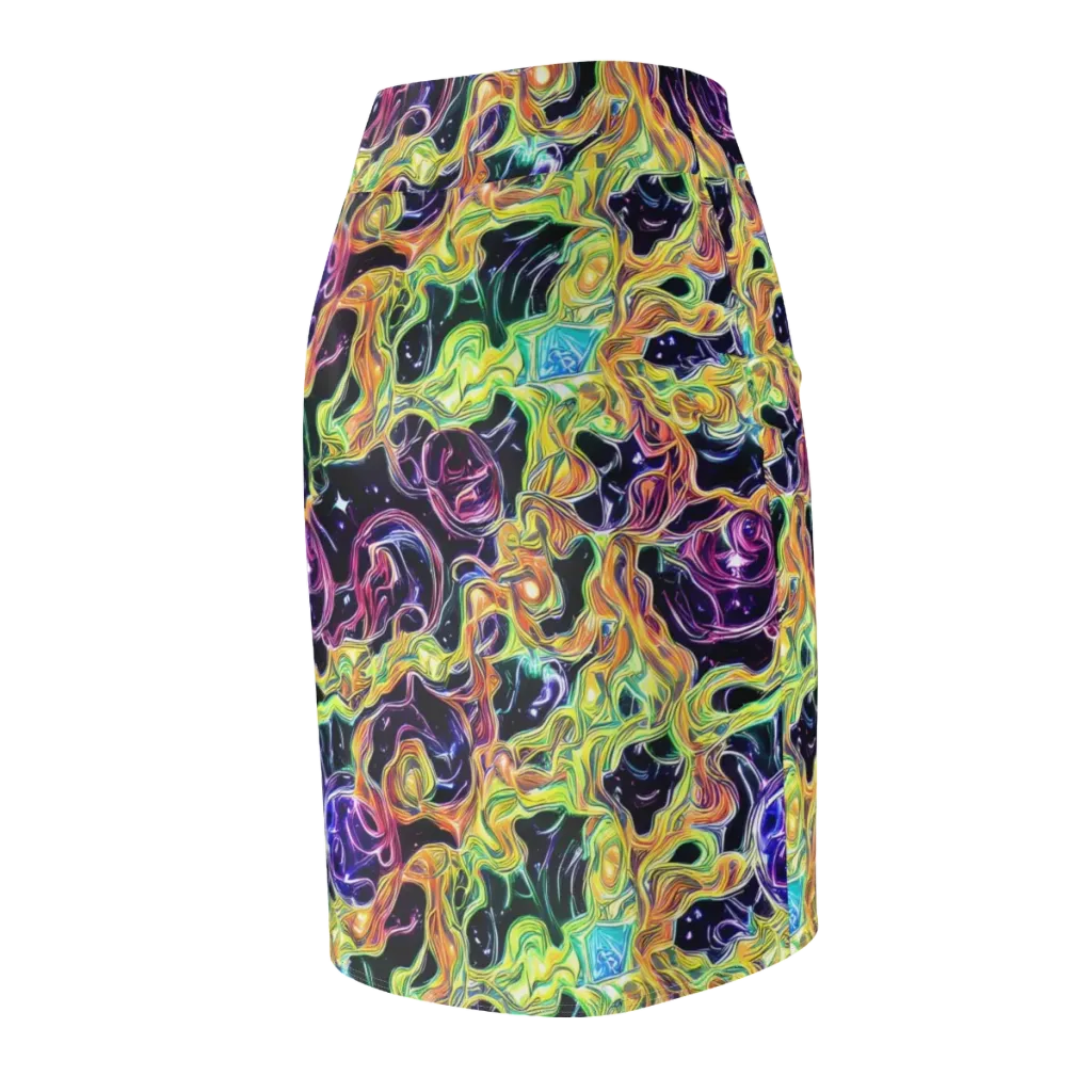 Midnight Chromaflow on Pencil Skirt — Back Side