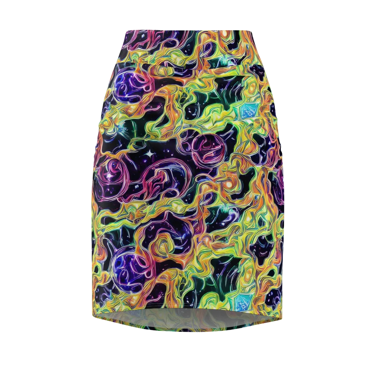 Midnight Chromaflow on Pencil Skirt — Front