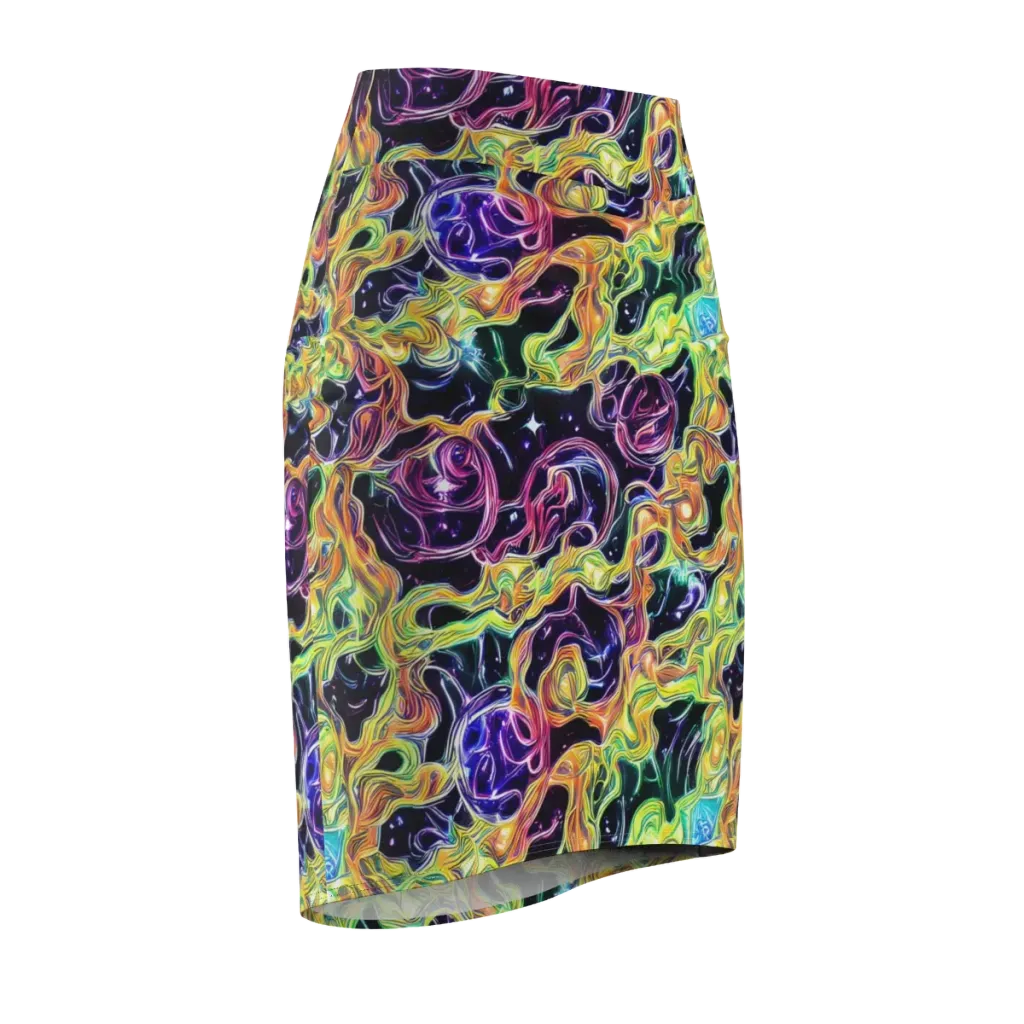 Midnight Chromaflow on Pencil Skirt — Front Side
