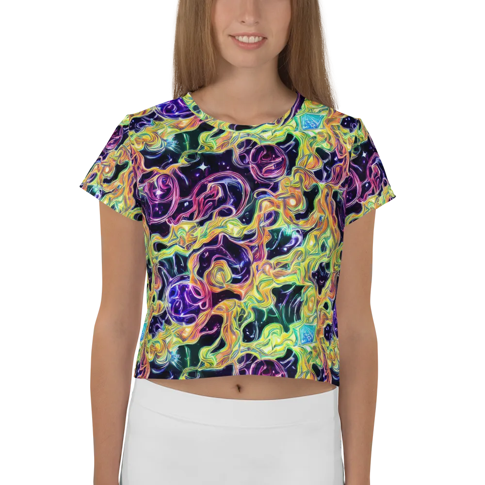 Midnight Chromaflow on Crop Tee — Front
