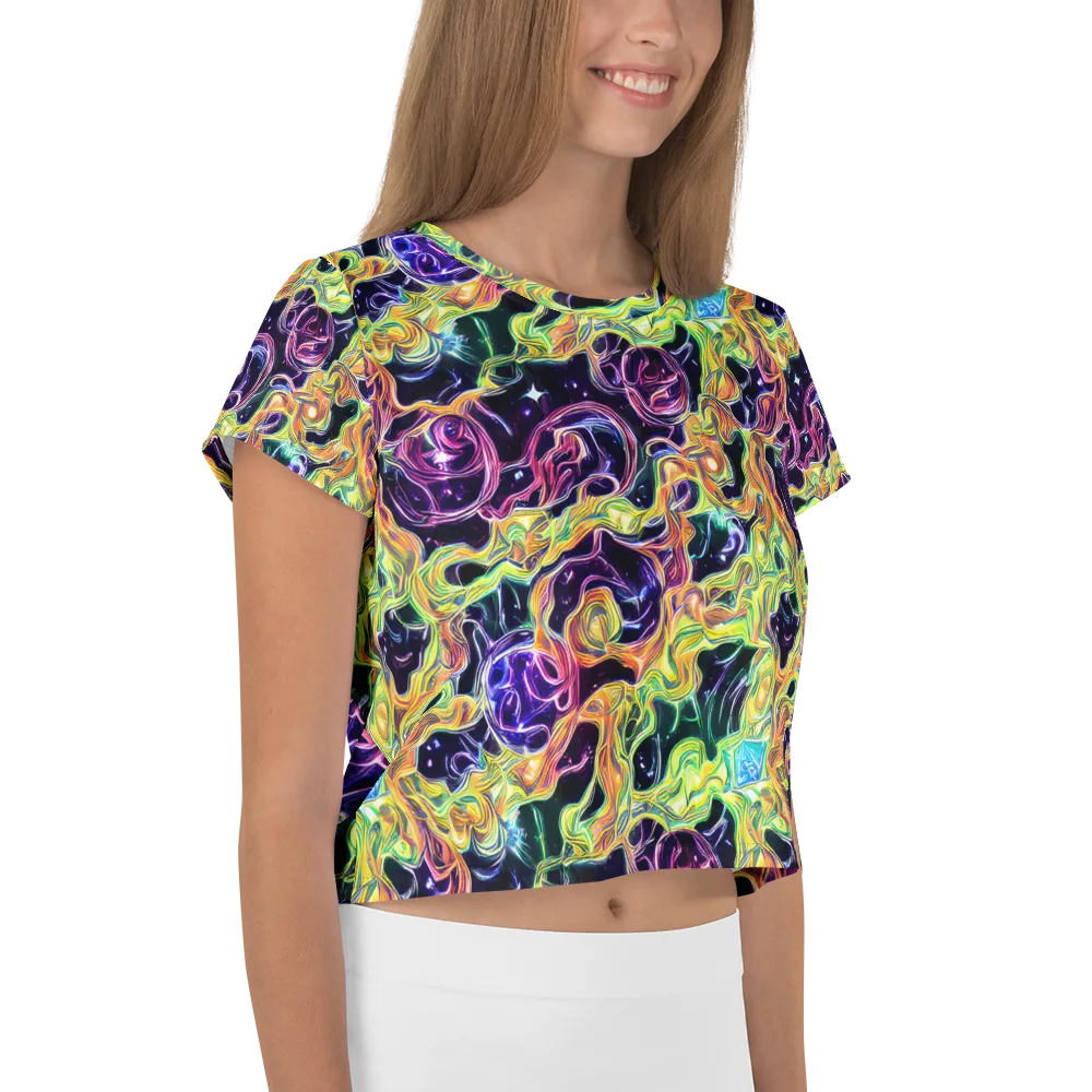 Midnight Chromaflow on Crop Tee — Right
