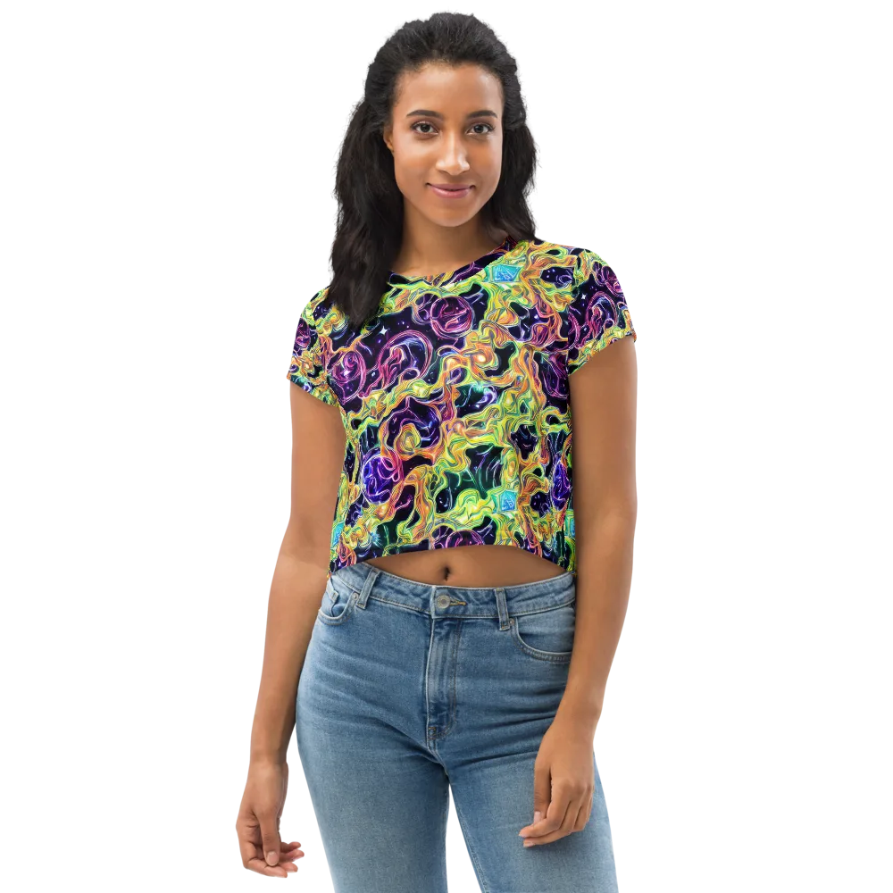 Midnight Chromaflow on Crop Tee — Front