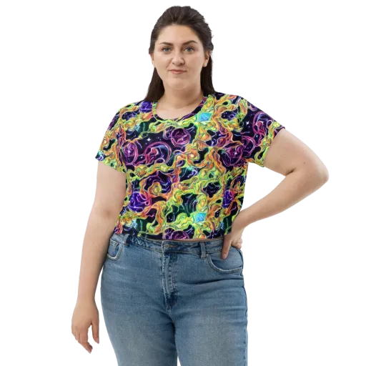Midnight Chromaflow on a Crop Tee