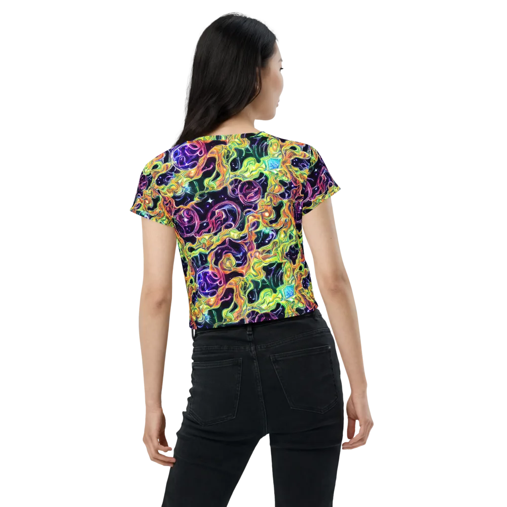 Midnight Chromaflow on Crop Tee — Back
