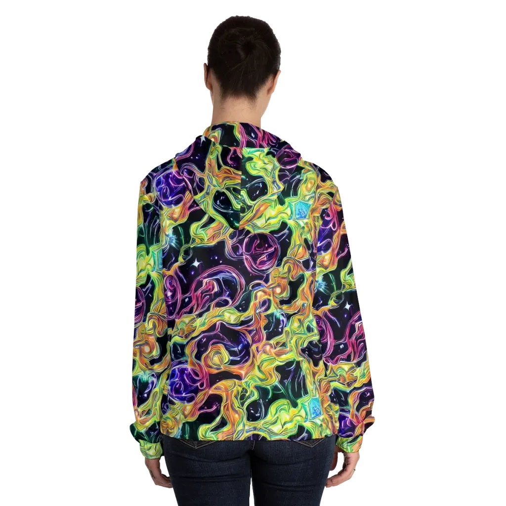 Midnight Chromaflow on Women's Full-Zip Hoodie — Back On Person