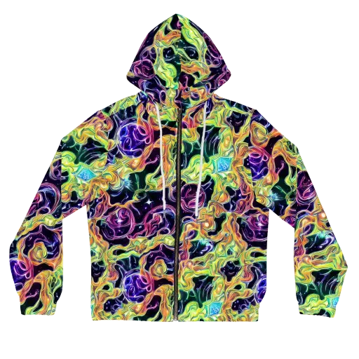 Midnight Chromaflow on a Women's Full-Zip Hoodie
