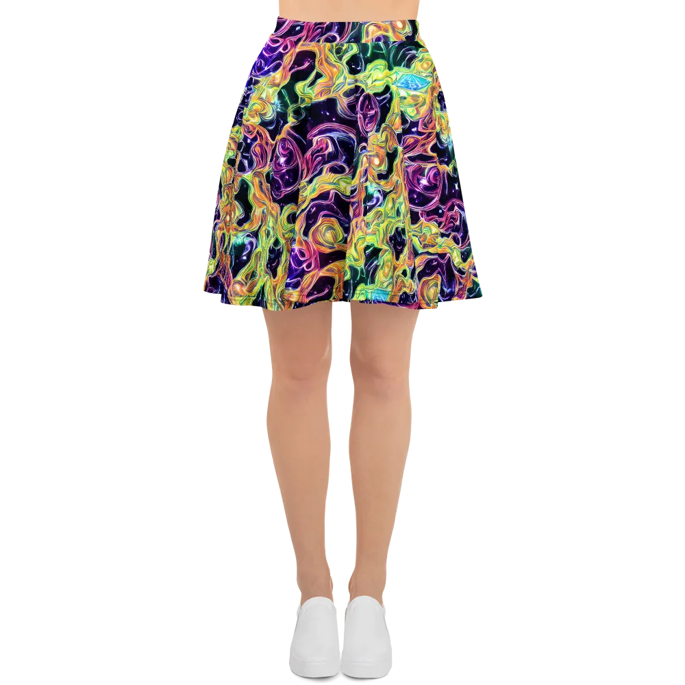 Midnight Chromaflow on Skater Skirt — Front