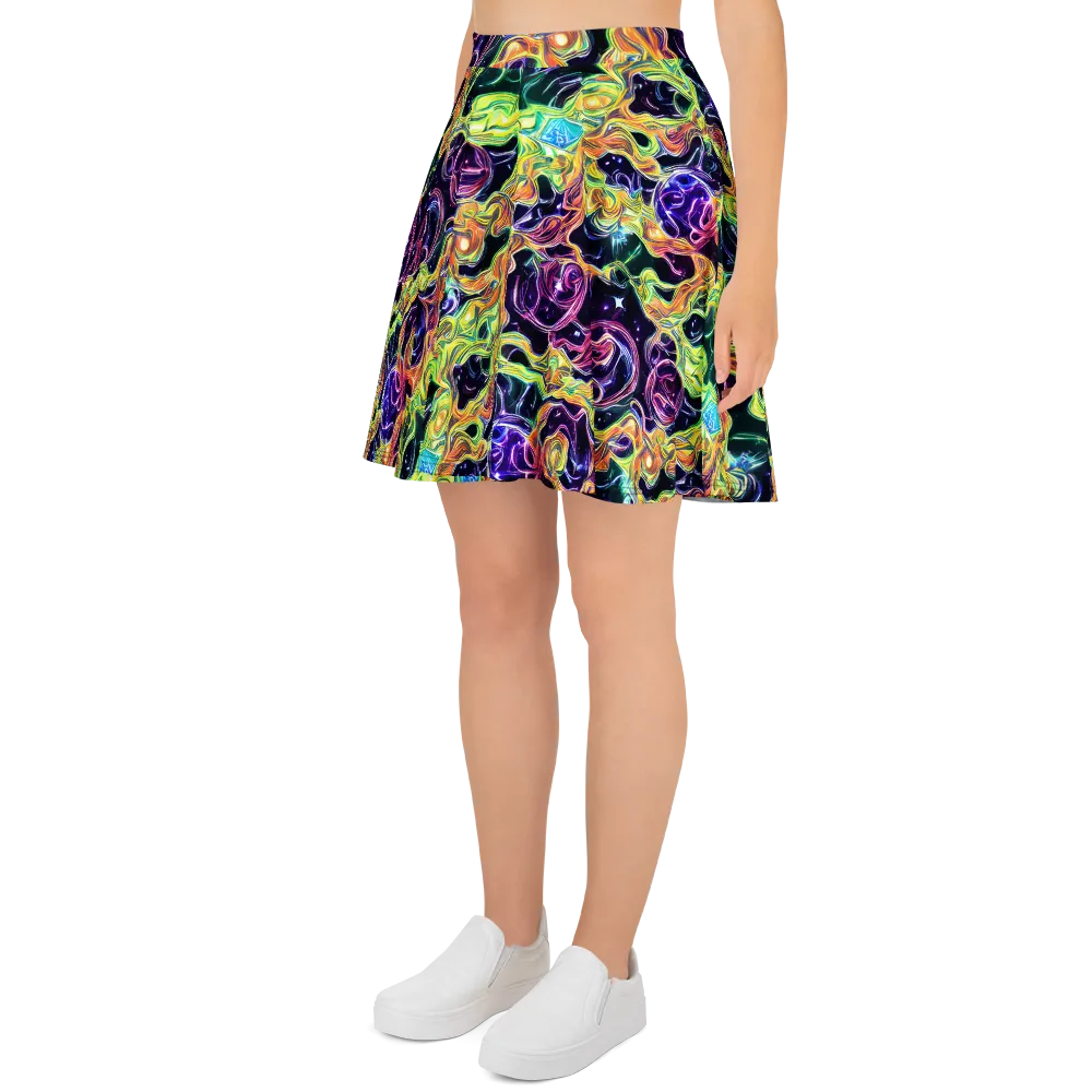 Midnight Chromaflow on Skater Skirt — Left