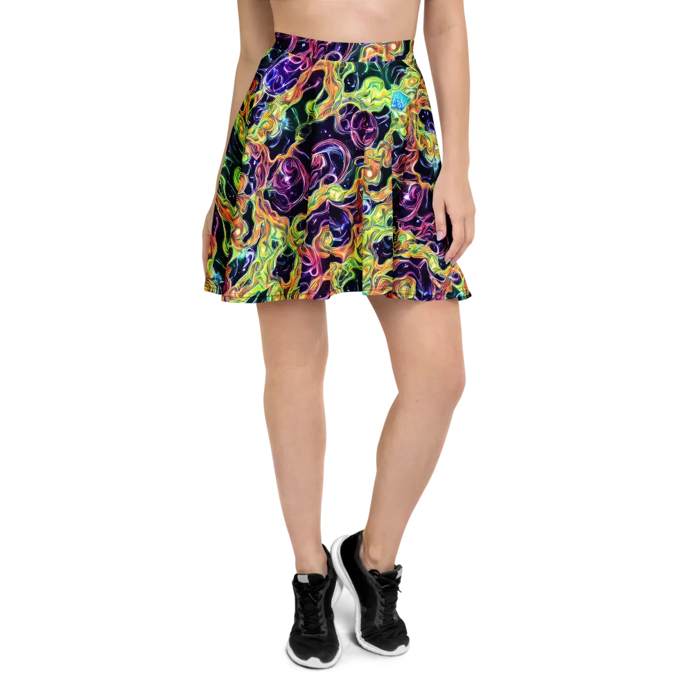 Midnight Chromaflow on Skater Skirt — Front