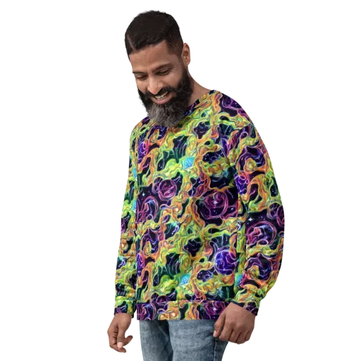 Midnight Chromaflow on a Sweatshirt