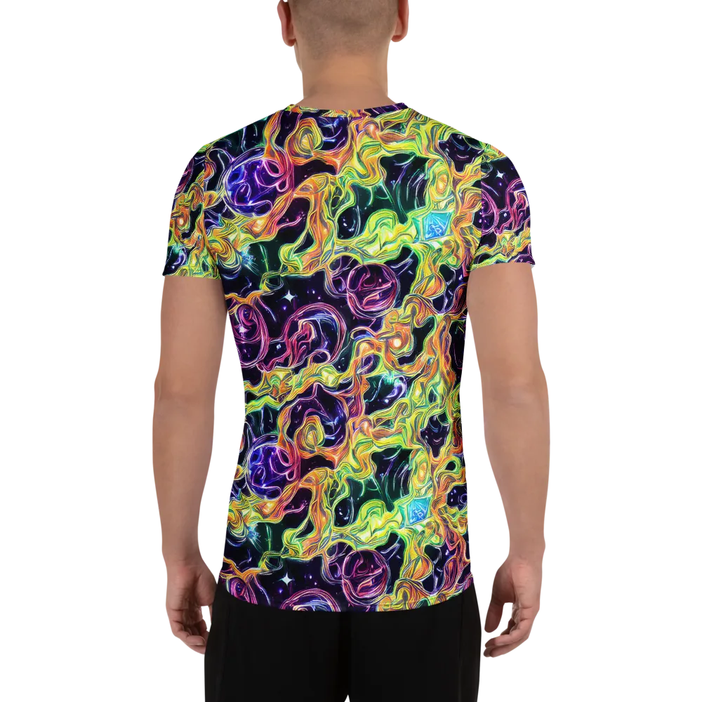 Midnight Chromaflow on Men's Athletic T-Shirt — Back