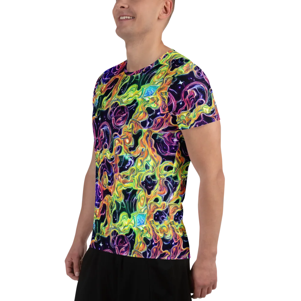 Midnight Chromaflow on Men's Athletic T-Shirt — Left
