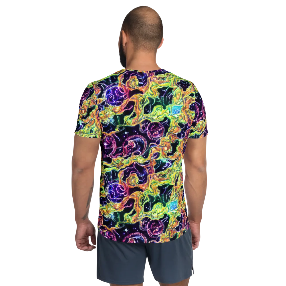 Midnight Chromaflow on Men's Athletic T-Shirt — Back