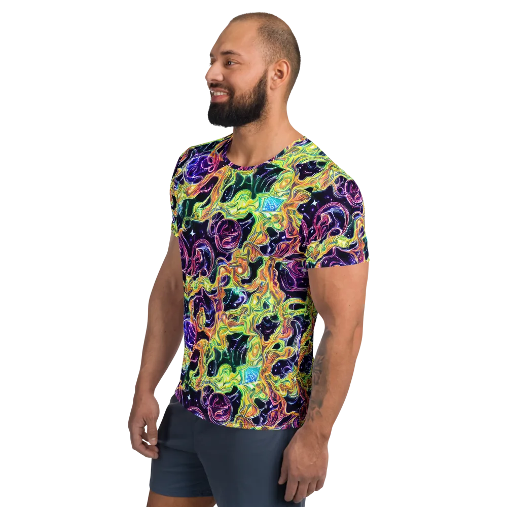 Midnight Chromaflow on Men's Athletic T-Shirt — Left