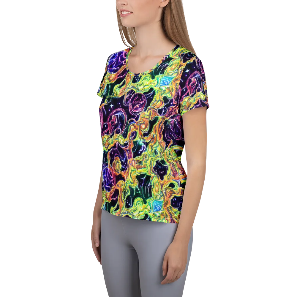 Midnight Chromaflow on Women's Athletic T-Shirt — Left