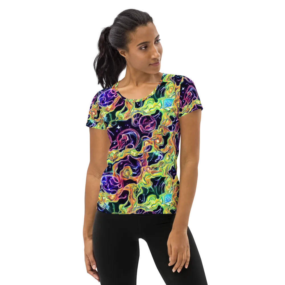 Midnight Chromaflow on Women's Athletic T-Shirt — Front