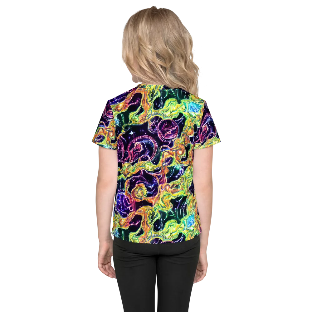 Midnight Chromaflow on Kids Crew Neck T-Shirt — Back