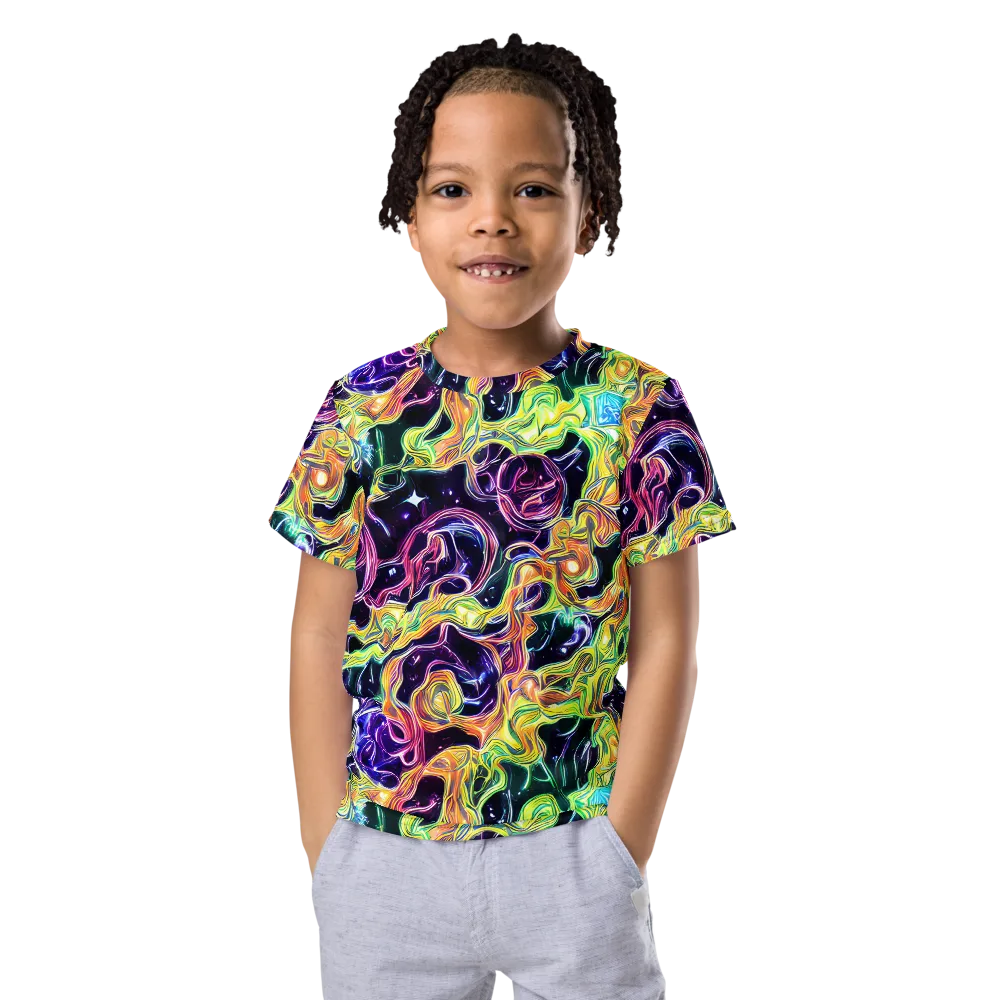 Midnight Chromaflow on Kids Crew Neck T-Shirt — Front