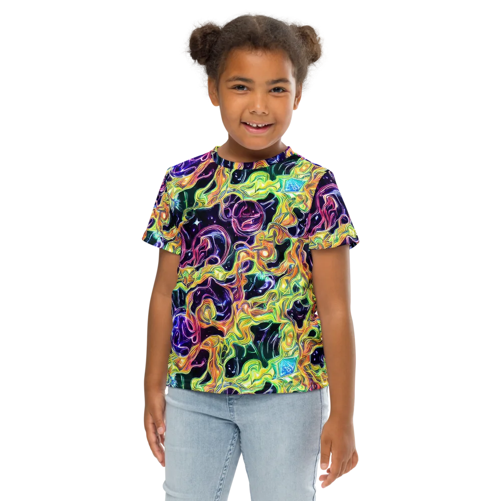 Midnight Chromaflow on Kids Crew Neck T-Shirt — Front