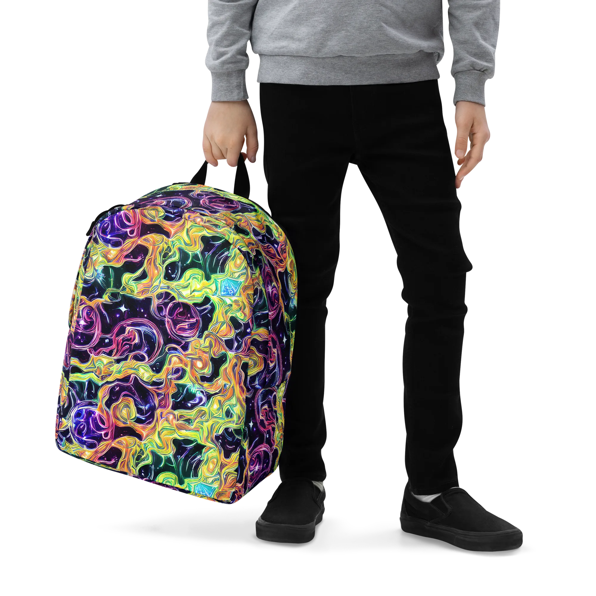 Midnight Chromaflow on Minimalist Backpack — Zoomed-in