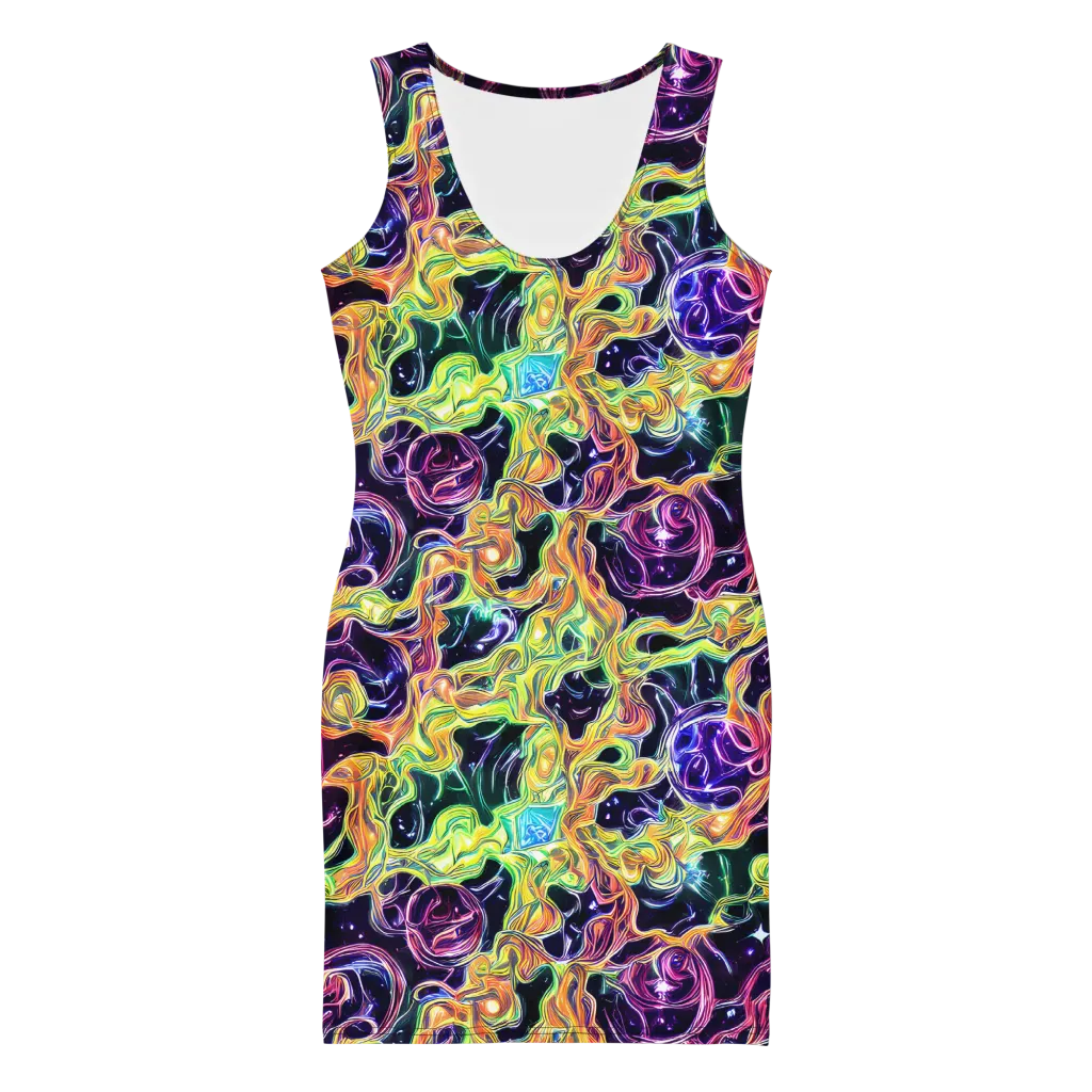 Midnight Chromaflow on Bodycon Dress — Front