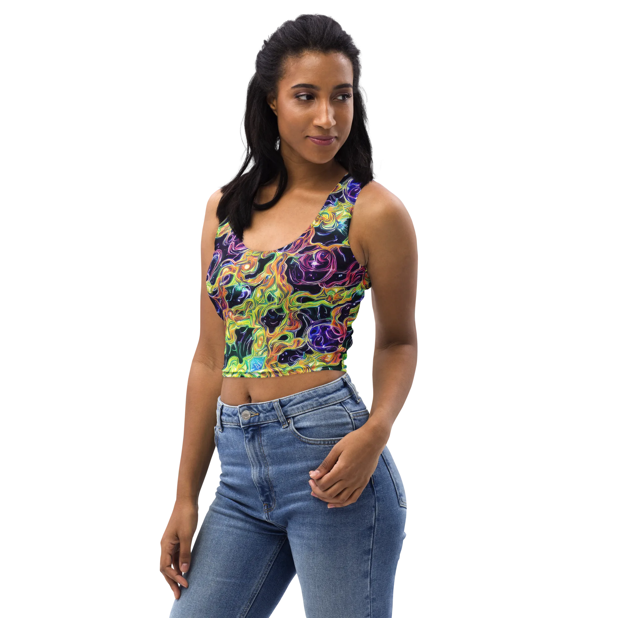 Midnight Chromaflow on Crop Top — Left Front
