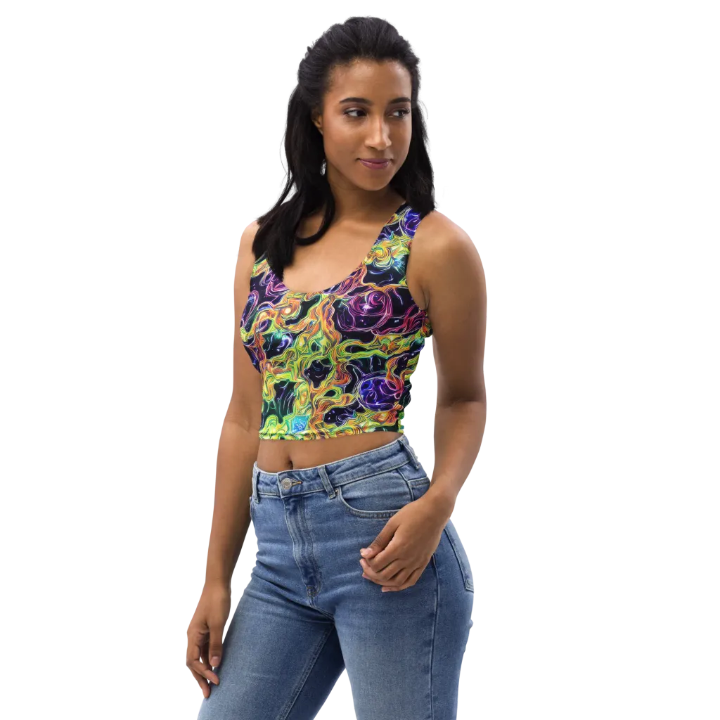 Midnight Chromaflow on Crop Top — Left Front