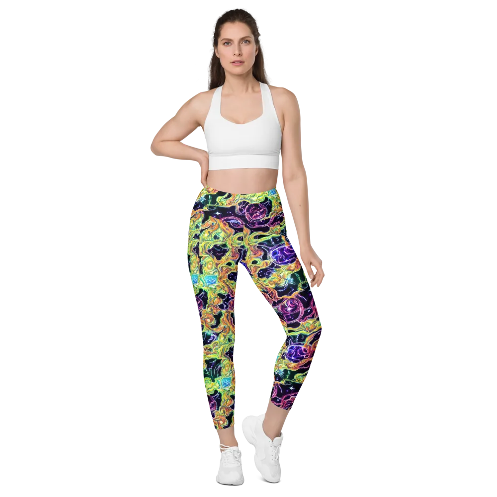 Midnight Chromaflow on Leggings with Pockets — Front
