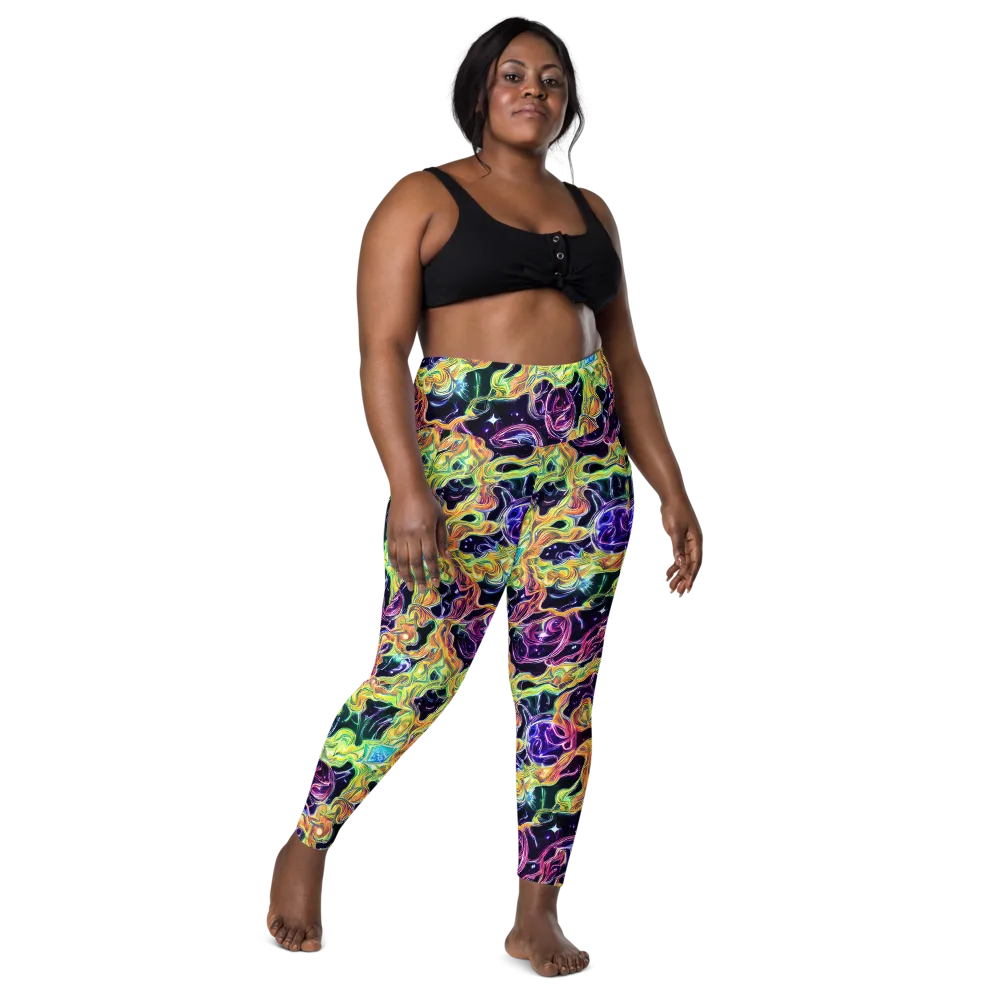 Midnight Chromaflow on Leggings with Pockets — Front
