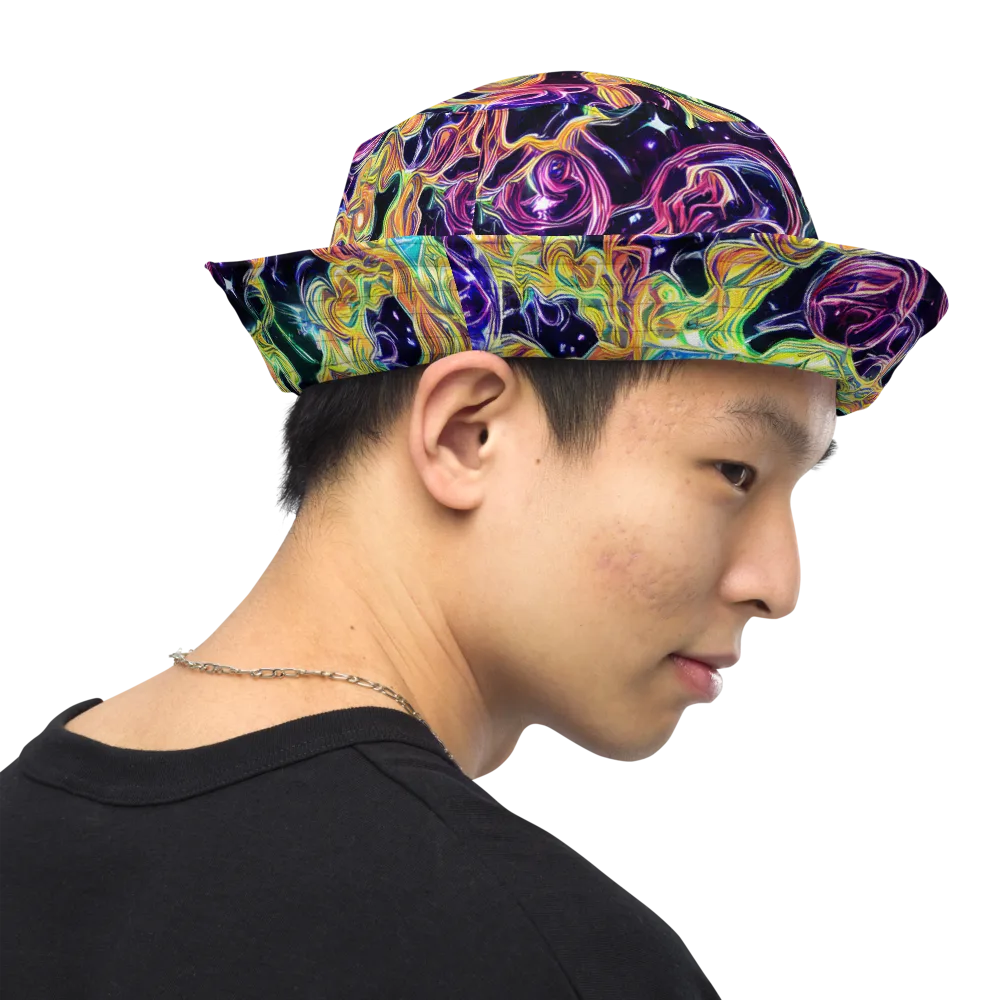 Midnight Chromaflow on Reversible Bucket Hat — Right Outside