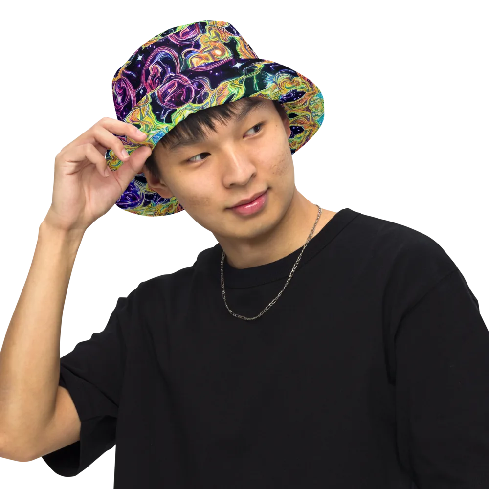Midnight Chromaflow on Reversible Bucket Hat — Front Inside