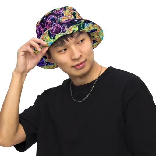 Midnight Chromaflow on a Reversible Bucket Hat