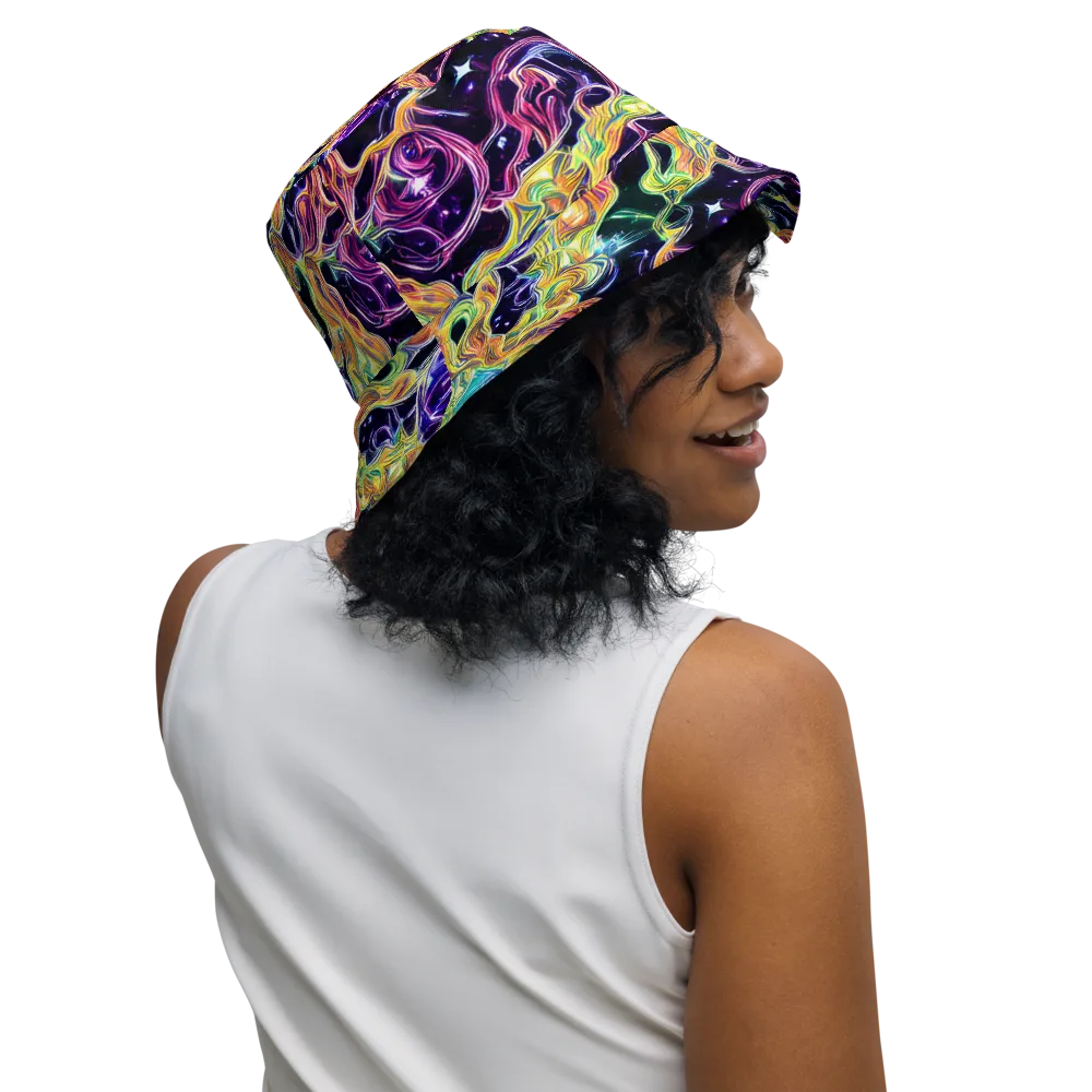 Midnight Chromaflow on Reversible Bucket Hat — Right Outside