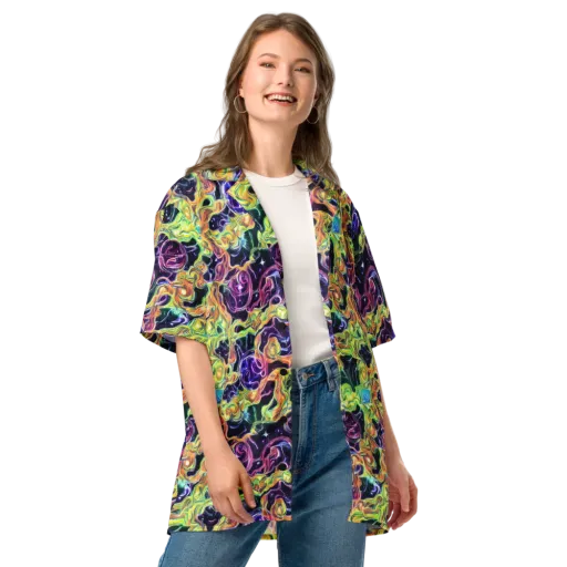 Midnight Chromaflow on a Button Shirt