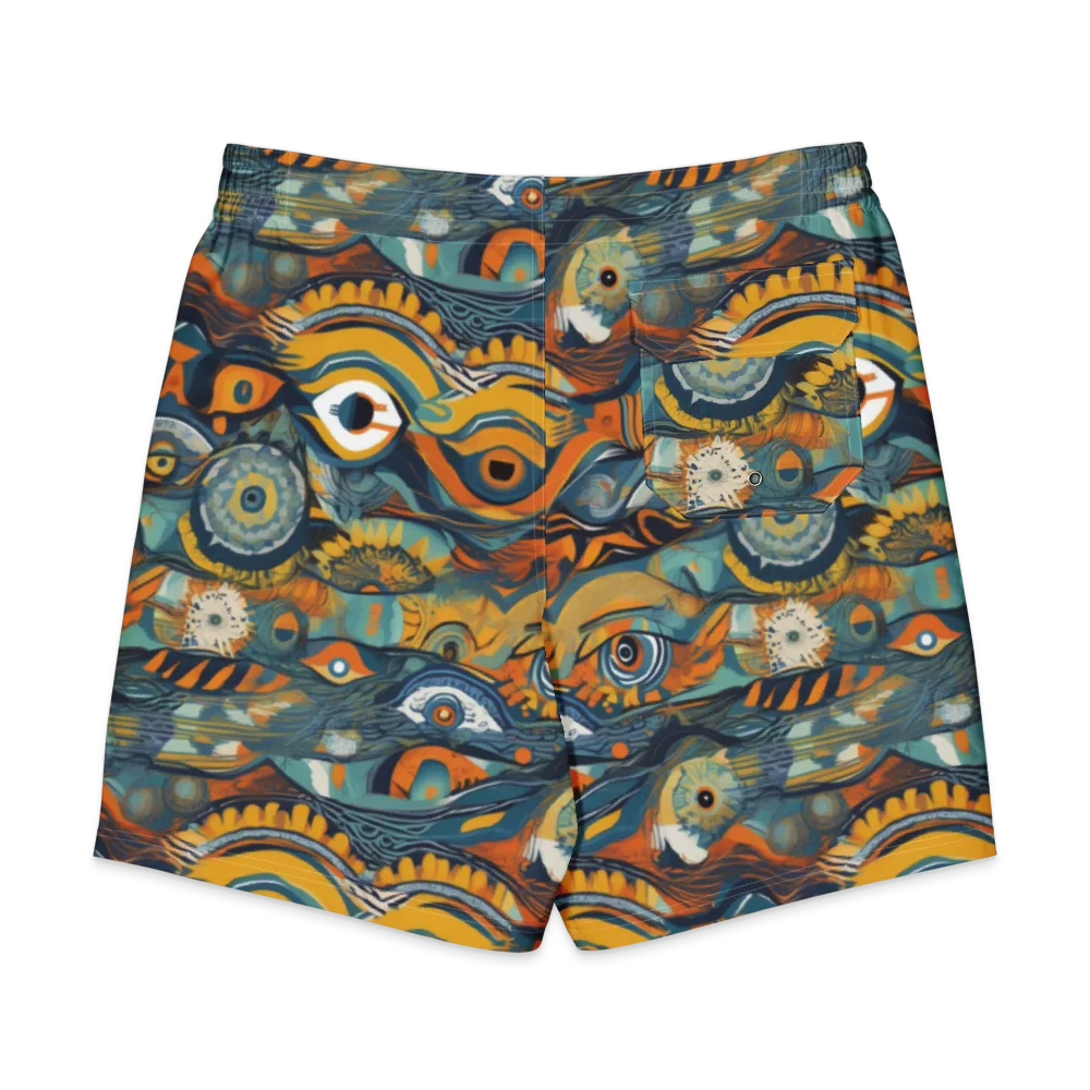 Many-eyed Current on Men's Board Shorts — Back