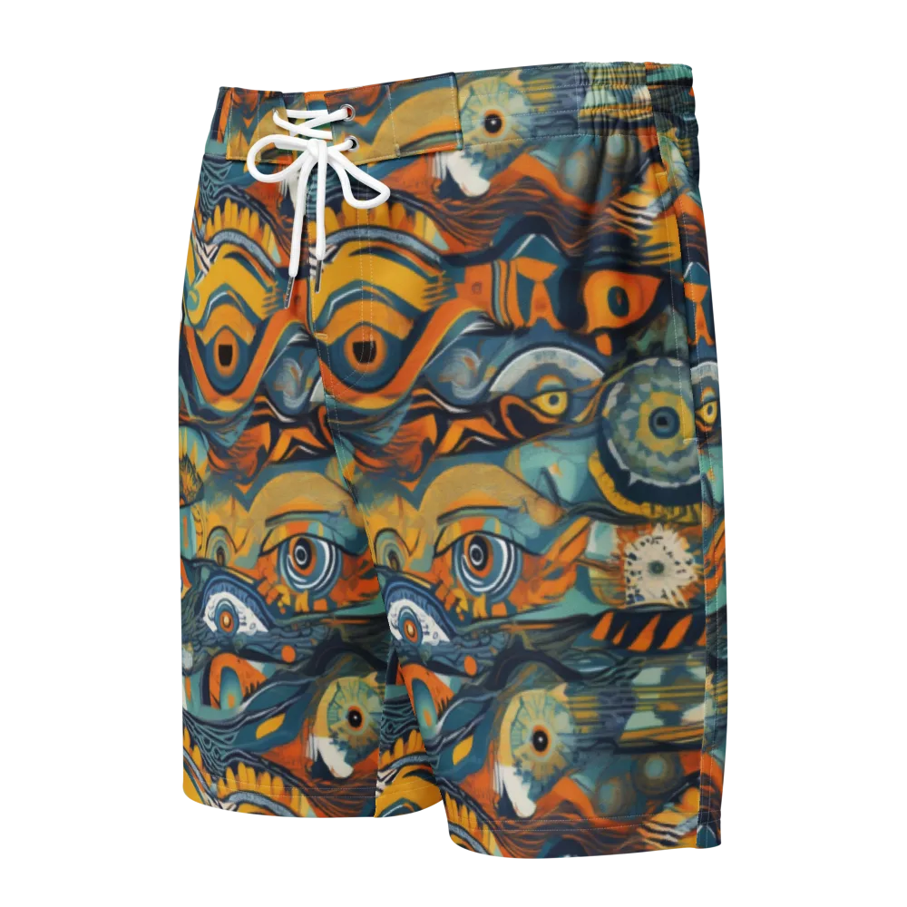 Many-eyed Current on Men's Board Shorts — Front