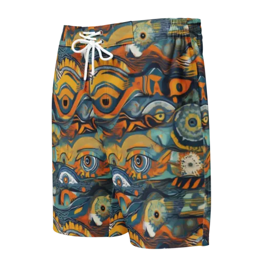 Many-eyed Current on a Men's Board Shorts