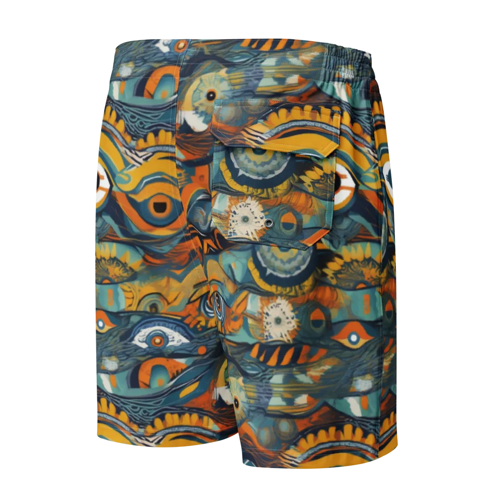 Many-eyed Current on Men's Board Shorts — Back