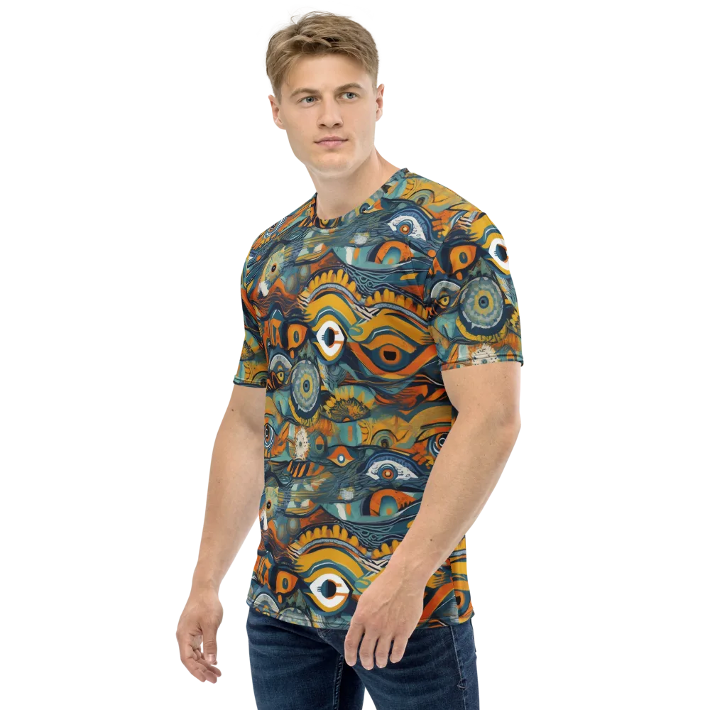 Many-eyed Current on Men's Crew Neck T-Shirt — Left