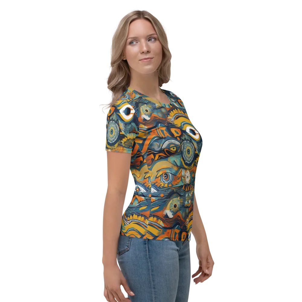 Many-eyed Current on Women's Crew Neck T-Shirt — Right